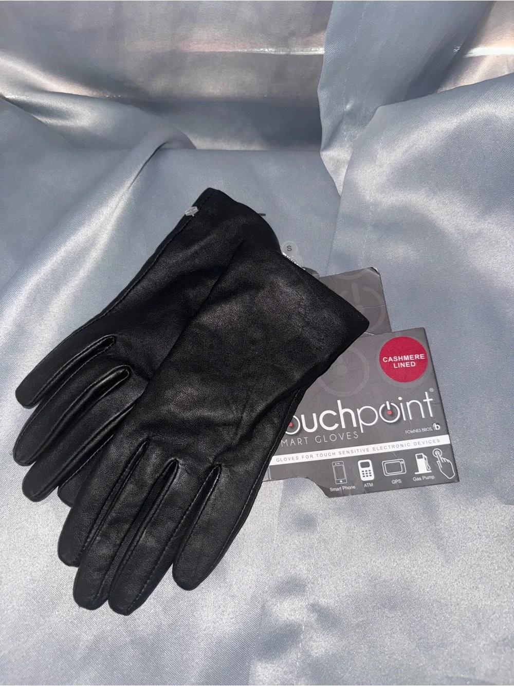 Black Leather Cashmere-Lined Women’s Gloves